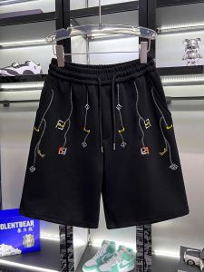 Quần Short Thể Thao Mùa Hè Thường Ngày Phong Cách Đường Phố Hip Hop Cho Nam Quần Năm Điểm Thêu Họa Tiết Bóng Rổ Sang Trọng