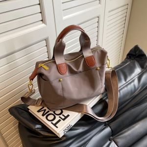 Fashionable Casual Shoulder Bag Handbag INS Style Korean Japanese Elegance Autumn Small Bag Nylon Material Zipper Closure