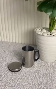 MUG GELAS KOPI TEH STAINLESS BEST QUALITY TAHAN PANAS 350ML CANGKIR WADAH STAINLESS STEEL