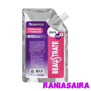 BEAUVRYS Beaustrate PAKET Smoothing Cream (SEPASANG) Step1 & Step2 1000ml Pelurus Rambut Rebonding
