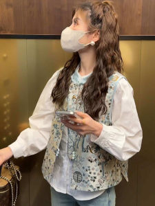 New Chinese Style National Trend Vest Women's Outdoor Summer 2025 Popular Fashion Sleeveless Top Butterfly Knot Decoration