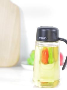 SyokSyok ECOCO(1L) Automatic Opening and Closing Oil Bottle Glass Leakproof Large Tank Seasoning Soy Sauce Vinegar Bottle