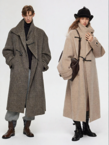 ULD | Vintage Chic Silk-Wool Texture Handmade Coat