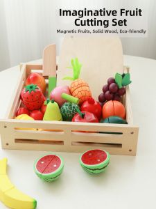Simulated Magnetic Wooden Cutting Fruits Toy