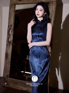 Đầm Xanh Vintage Không T Tay