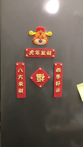 [SG] 🧧🎉Chinese Style Good Luck Fridge Magnets Set Best Wishes 2025 CNY Greeting Home Decoration