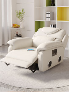 First Class Space Sofa Single Occupancy Genuine Leather Powered Massage Multi-Function Recliner Lounge Relaxing Swivel Chair