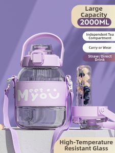 HEOSCU | Heat Resistant Straw Cup Large Capacity