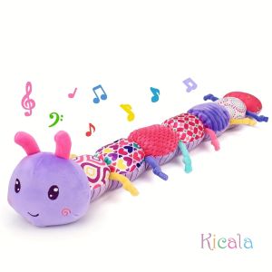 Musical Caterpillar Sensory Toys Newborn Toy Musical Baby Plush Toy Multi-Sensory Textures Infants Newborn Boys and Girls