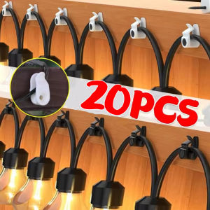 20ชิ้นคลิปไฟราวกลางแจ้งไฟคริสมาสต์ตะขอแขวนแบบเกลียวคลิปไฟประดับสวยงาม LED ของตกแต่งวันหยุดคลิปสายเคเบิล