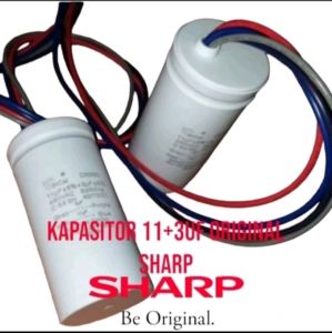 Kapasitor Mesin Cuci Sharp 11+3uf Kapasitor Mesin Cuci 2 Tabung Ori