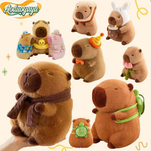 Aoduoyaya Cute Capybara Plushie Toy Turtle Bag Capybara Plush Doll Soft Stuffed Toys Kid Birthday Gifts