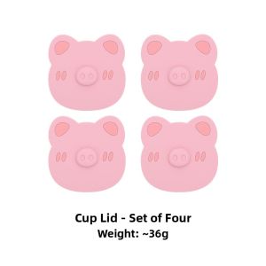 Cute Pig Silicone Cup Mat Food Grade Heat Resistant Pad Pot Holder Anti Scalding Dining Mat Home Use Bowl Mat Plate Mat Cup Cover