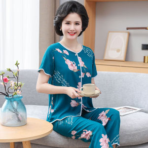 QINNONG | Breathable Loose Cotton Sleepwear Set For Elderly