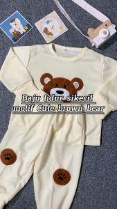 SETELAN BAJU TIDUR ANAK LAKI-LAKI BROWN BEAR UMUR 2 SAMPAI 7 TAHUN BAHAN TEBAL LEMBUT ADEM / BAJU TIDUR ANAK LAKI-LAKI 2 3 TAHUN / BAJU TIDUR ANAK LAKI-LAKI CELANA PANJANG / SET BAJU TIDUR ANAK TANGAN PANJANG / BAJU TIDUR ANAK LAKI 3 4 TAHUN TEDDY BEAR