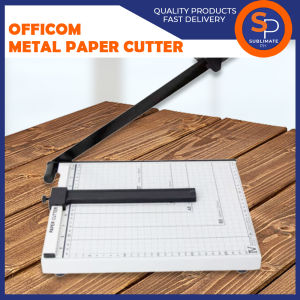 Officom Metal Paper Cutter Board Heavy Duty (A4/A3/B5/B4/A5 Size) schoolsupplies Based Cutter Trimmer with PaperAdjuster