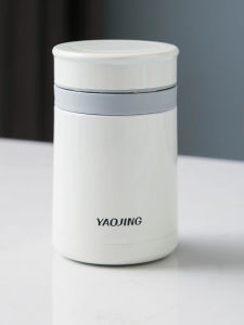 Ceramic Thermos Cup Bone China Liner Stainless Steel Vacuum Traditional Chinese Medicine Soup Rice Bento Box Multifunctional Water Cup