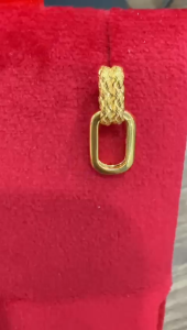 Poh Heng Jewellery 22K Loop Dangling Earrings in Yellow Gold [Price By Weight]