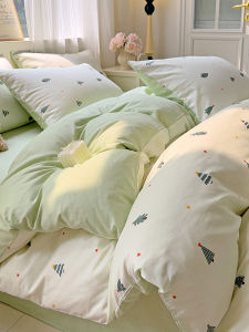 Pure Cotton Duvet Cover Single Double Quad Student Dormitory Bedding Set Three Four Seasons Comforter Cover Sheet Pillowcase