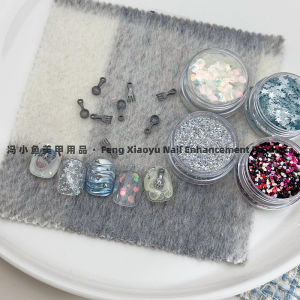 round Shiny Sequins Ice Blue Star Heart Shaped Nail Art Decorations Chinese Manufacturer Normal Size Basic Pack Non Special Use