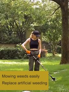 【Local Shop】20V Cordless Electric Lawn Mower 998VF 2 lithium battery agricultural Rechargeable Lawn Mower small household lawn harvesting weeding artifact rechargeable multi-function Pruning branches Garden cutting machine tool