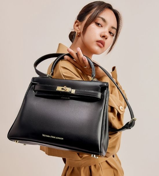 VICTORIA HYDE London Lady Handbags Womens Large PU Leather Black - Main Image