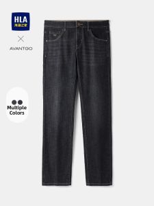HLA | Light Business Classic Stretchy Embroidered Mens Jeans