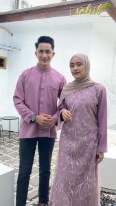 Brokat Couple Pasangan Terbaru Kondangan Wanita Dress Wanita Brokat dan Kemeja Fit Jumbo Premium