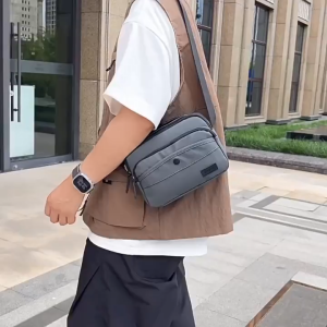 MENSPE Mens Shoulder Bag Fashion Messenger Bag Handbag Outdoor Waterproof Bag Large Capacity Travel Bag Business Bag Cross Body Bag Lightweight Casual Bag Leisure Sport Street Bag