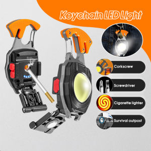 Mini Flashlight COB Light Keychain Work Lamp Multifunctional USB Rechargeable Torch Light Portable Camping Work Light LED Lampu Suluh 迷你手電筒