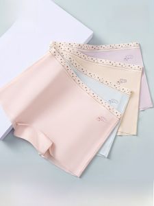 Miiow | Ice Silk Pure Cotton Girls Underwear Four Corner Flat Angle Pants Antibacterial Child Protection Against Light Soft Elastic Fiber