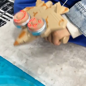 Fighter-shaped Gyro Launcher Pull-string Dual-engine Luminous Gyro Multiplayer Competitive Gyro Toy