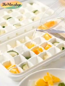 กล่องทำน้ำแข็ง2ชั้น ถาดทำน้ำแข็ง ถาดแม่พิมพ์ซิลิโคน 64 ก้อน และ32 ก้อน แถมฟรี! ที่ตักน้ำแข็ง มีฝาปิด ที่ทำน้ำแข็ง 2 ชั้น และ1ชั้น ถาดน้ำแข็งผลไม้ พร้อมส่งที่ไทย