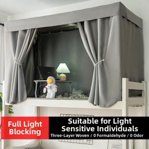 Simplified Color Light Blocking and Mosquito Net Bed Curtain