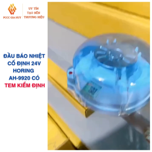 Đầu báo nhiệt cố định Horing AH-9920 có tem kiểm định chuyên dùng để kết nối với các tủ trung tâm báo cháy hệ thường