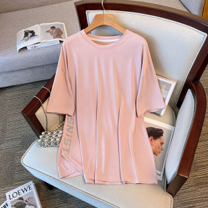 plus Size Womens Ice Silk Quick Dry Short Sleeve T-Shirt Fitness Running Sport Top Loose Comfortable Korean Style Casual Wear