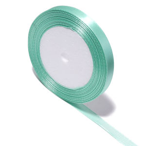 25yards/lot 10/12/15/20/25/38mm Mint Green Satin Ribbons For Flower Gift Wrapping DIY Wedding Party Decor Supplies