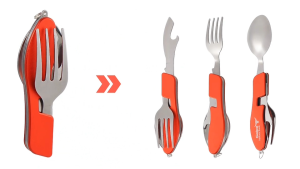 ชุดช้อนส้อมสนามพับได้ Selpa 4 in 1 อุปกรณ์เสริมแคมปิ้ง (พร้อมส่งไทย)