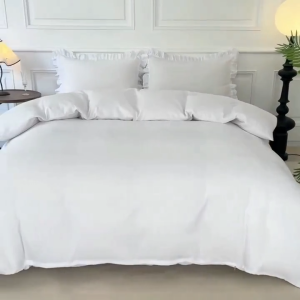 Hotel White 4 in 1 Set 200x230cm Quilt Cover Cadar Hotel Putih Sarung Bantal Queen King Fitted Sheet