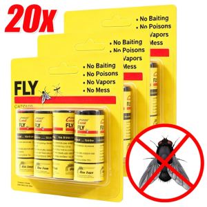 20/4PCS Strong Adhesive Fly Paper Strips Double Sided Fly Sticky Tape For Flying Insect Mosquitos Catcher Pest Control Tools