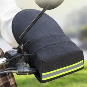 Motorcycle Handlebar Muffs Summer 3D Oxford Waterproof Sun Protection Gloves With Reflective Strip Design Motorcycle Gloves