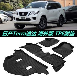 Universal Nissan Terra 7 Seat Car Mat Rubber Waterproof TPE Material Wear Resistant Custom Fit Vehicle Carpet Foot Pad