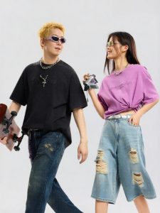 Áo Thun In Chữ Cotton Sạch Mới Mùa Xuân Hè