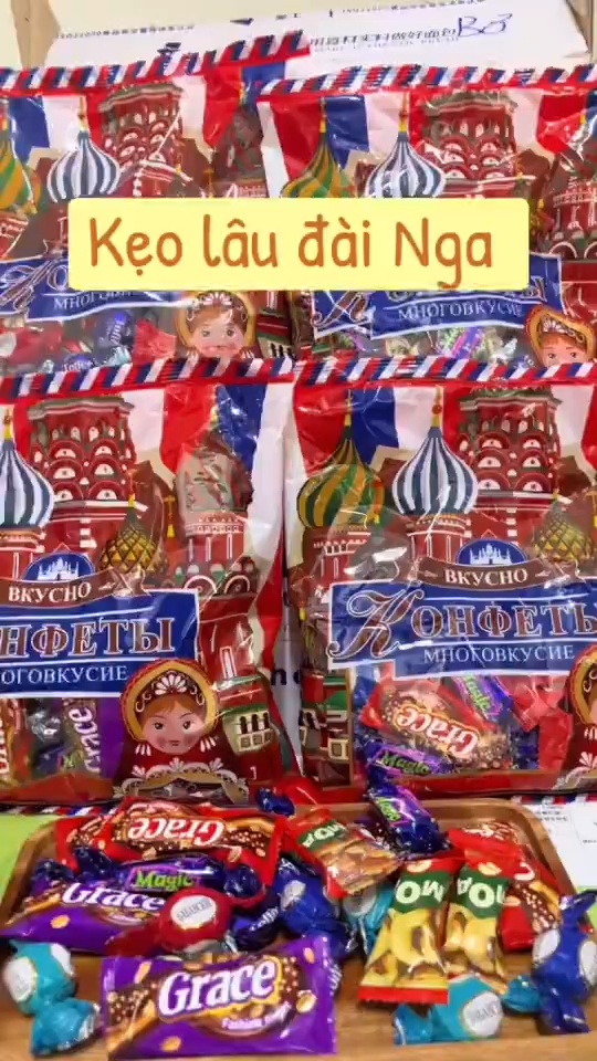 Kẹo Socola Lâu Đài Nga BKYCHO Mix Vị - Gói 500gr