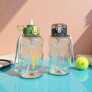 Botol Minum Sedotan Tumbler Aesthetic Gelas Minum Kaca / Dengan Botol Air Sedotan / Botol Minum Olahraga/ YH-8040