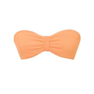 High Waist Slimming Bikini Top Rsea Triangle Separate Swimwear Thermal Beach Vacation Style High Elastic Fabric Womens Swimsuit