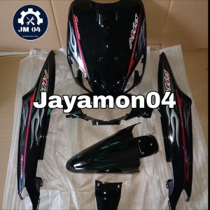 Cover body full halus motor yamaha mio sporty 2006+striping api warna silver