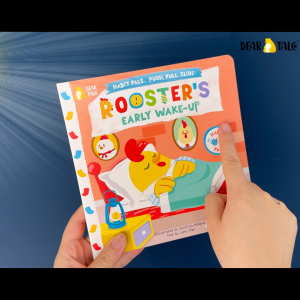 BEAR TALE Roosters Early Wake-Up Push And Pull Book for Kids Preschool early waking up Habit Education10 Pages