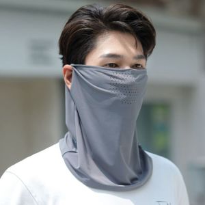 KUIBIW Golf Riding Hiking For Men Face Shield For Women Solid Color Summer Face Scarves Neck Wrap Cover Sports Neck Wrap Cover Face Cover Sunscreen Face Scarf Ice Silk