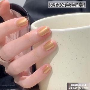 Two-Moons Golden Christmas Water-Based Nail Polish No Baking Tearable Cyber Girl Metal Silver Nail Oil Long Lasting 10ml